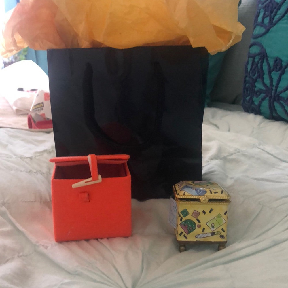 Vintage ceramic stamp dispenser